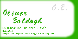 oliver boldogh business card